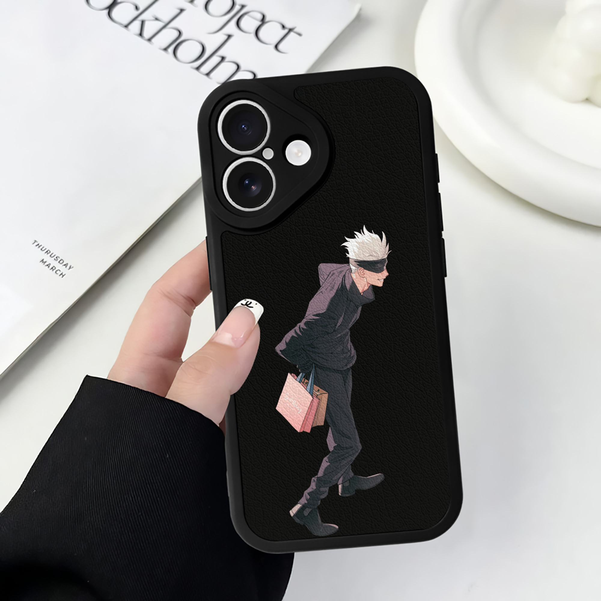 （画像用） 呪術廻戦 Jujutsu Kaisen 【iPhone 16シリーズ対応】シリコンスマホケース（レザー調） 材質：シリコン